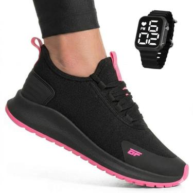 Imagem de Tênis Feminino Para Malhar Academia Leve e Macio BF Shoes + Relógio Digital-Feminino