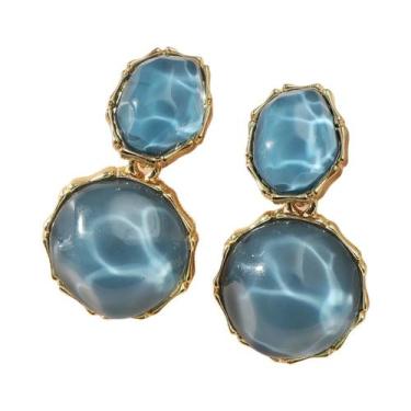 Imagem de Brincos De Resina Femininos De Verão Da Moda: Joias Criativas Com Onda