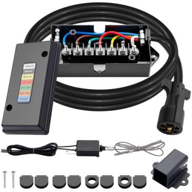 Imagem de Kit de Cabo para Reboque CheeMuii 7 Vias 2,4 m com Caixa de Junção 12 