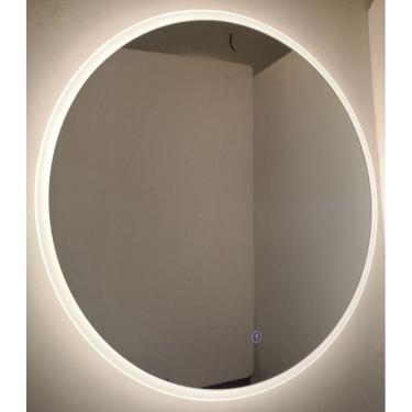 Imagem de Espelho Redondo D60 cm Metal Branco com Led