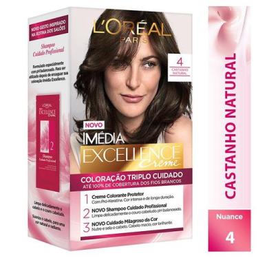 Imagem de Tintura Imedia Excellence Creme  N4 Castanho Natural - LOREAL TINTURA