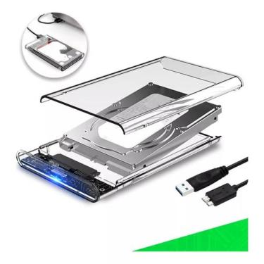 Imagem de HD Externo Portátil USB 3.0 Case Transparente - FY-448, 500 GB