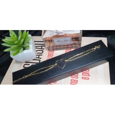 Imagem de Pulseira Bloguera Feminina Banhada Ouro 18k Elo Duplo  - gamora