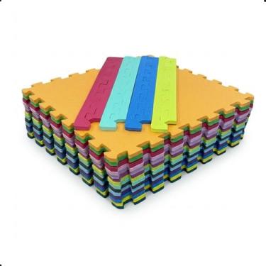 Imagem de Kit 10 Peças Tatame Modular EVA 50x50cm 10mm Infantil Academia Piso Pr