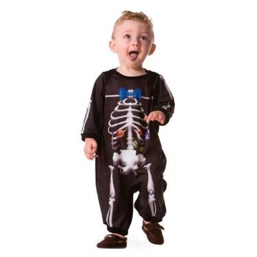 Imagem de Fantasia De Esqueleto Bebe Menino Pra Halloween 3 a 18 meses - Fantasi