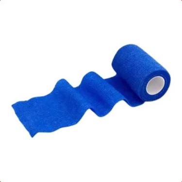 Imagem de Bandagem autoadesiva flexível azul 4,5mx10cm - AGROZOOTEC