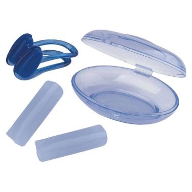 Imagem de Kit Protetor de Nariz e Ouvido para Natação em Silicone Moldável com Peça Nasal em Plástico Abs Nautika