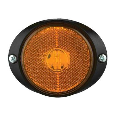 Imagem de Lanterna Carreta Âmbar Lateral BiVolt Com Flange - BRASLUX