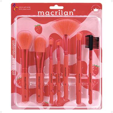 Imagem de Kit Com 7 Pincéis Para Maquiagem Macrilan Frutas Kp9-5