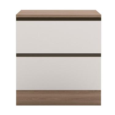 Imagem de Balcão com Tampo Etna 12538P 1 Porta 1 Gaveta MDP e MDF 80CM Off White Poliman Móveis