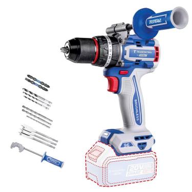 Imagem de Parafusadeira Furadeira de Impacto Tramontina By Total Brushless Profissional Azul 20V