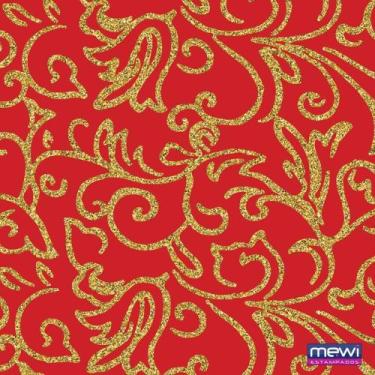 Imagem de TNT Estampado 1,40M 40G Arabesco Glitter Vermelho RL-25MTS - Mewi