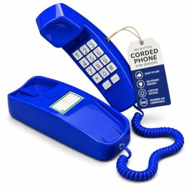 Imagem de Telefone fixo iSoHo – Botões grandes e teclado retroiluminado, rediscagem/mudo, montagem na parede ou discagem em tom de botão de pressão de mesa – Desliza para o seu espaço com confiança silenciosa