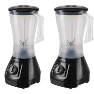 Imagem de kit2 Liquidificador Agrato Forza 850w Jarra 1,5l 127v preto - Agratto,