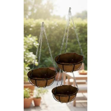 Imagem de Kit 3 Vasos Suspensos Fibra de Coco com Correntes - Congratulations St