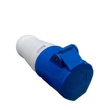 Imagem de Tomada Industrial Pendente ou Acoplamento - 220V - Azul - SIBRATEC, 2P