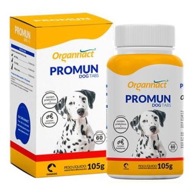 Imagem de Promun Dog Tabs Suplemento Cães Organnact 105g 60 Tabletes