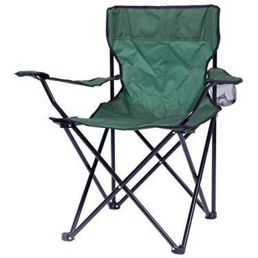 Imagem de PLAYBERG Cadeira dobrável para acampamento, verde, 78,7 cm L x 42 cm P x 78,7 cm A, QI003433