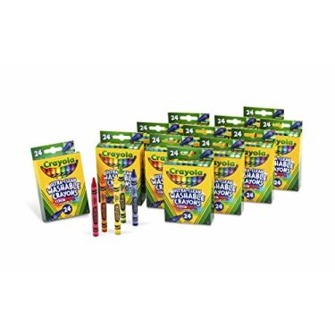Imagem de Crayola Ultra Clean Washable Crayons, Bulk Set, 12 Packs of 24 Count