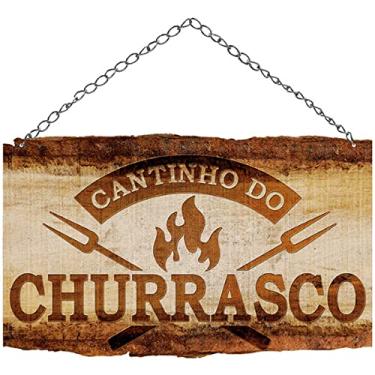 Imagem de PLACA DECORATIVA EM MDF - CANTINHO DO CHURRASCO 24x27cm