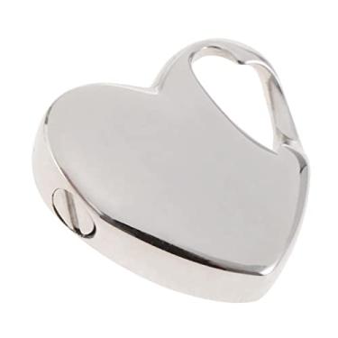 Imagem de Bonarty Pingente de memorial de cremação de coração amor urna de lembrança para colar chaveiro