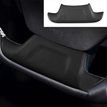 Imagem de FINMOKAL Acabamento Da Tampa Decorativa Do Volante De Couro Para Chevrolet Camaro 2016-2020 Cinza