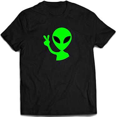Imagem de Camisa E.T Alien Alienígena Camiseta Extra-terrestre Cor:Preto;Tamanho:12