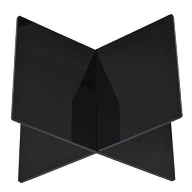 Imagem de Qudai Estante de livros de acrílico Expositor de livros em forma de X para livro de receitas Menu de receitas Revistas Suporte de livro de histórias para abrir livros