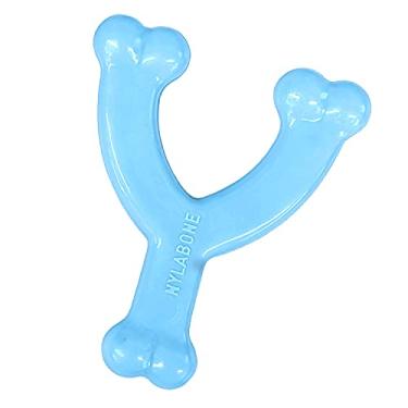 Imagem de Nylabone Brinquedo de mastigar osso da sorte para filhotes – Brinquedo mastigável para dentição – Material para filhotes – azul, sabor de frango, PP/pequeno (1 unidade)