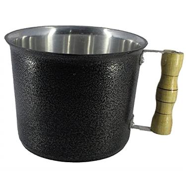 Imagem de Caneca Leiteira Fervedor Canecão Alumínio Preto 19 cm Diâmetro 3 Litro