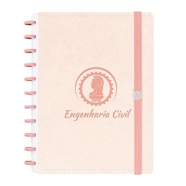 Imagem de Caderno De Disco ISCOOL Inteligente G Couro Rosa Eng. Civil