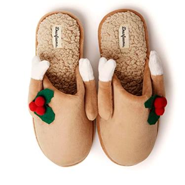 Imagem de Dearfoams Unissex infantil combinando férias em família, rena de Natal e peru Scuff, Peru masculino, Medium