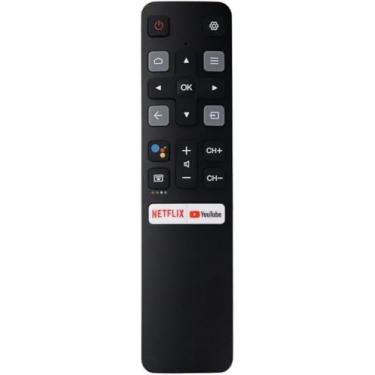 Imagem de AWH Controle remoto de substituição OEM para TCL TV RC802V FNR1 com teclas de atalho Netflix YouTube 32S6500A 65P8S 65P8 55P8S 55P8 55EP680