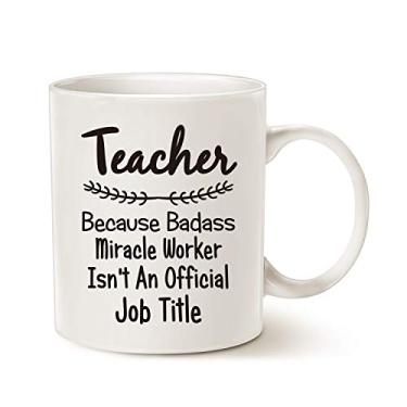 Imagem de MAUAG ideia divertida de presentes de Natal, caneca de café de porcelana tem um ótimo copo de dia, copos de escritório e presentes de aniversário, 340 ml, A-7, 14 Ounces