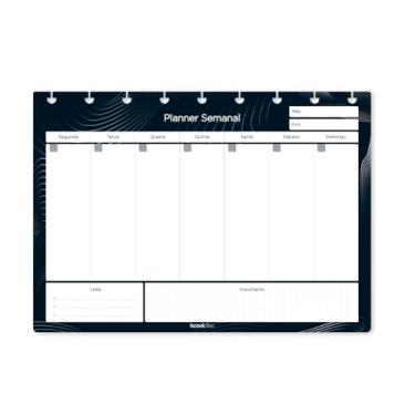 Imagem de Refil Caderno De Disco iscool Planner Semanal Classic Médio Grafite