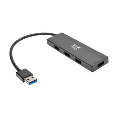 Imagem de Tripp Lite Hub USB 3.0 portátil fino de 4 portas com cabo embutido (U360-004-SLIM)