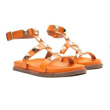 Imagem de Sandália Papete - Tássia, Laranja - Ana Laura, 34
