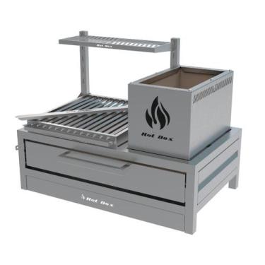 Imagem de Churrasqueira Parrilla de Bancada Inox Com Grelha Argentina 74x45cm - 