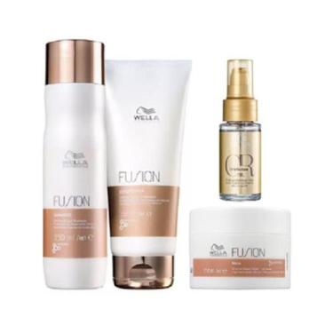 Imagem de Wella Professionals Fusion Shampoo 250ml+Cond 200ml+Mascara 150ml+Oil 