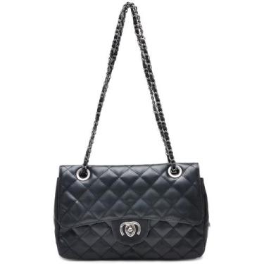 Imagem de Bolsa feminina média alça de corrente - Moncci , Preto