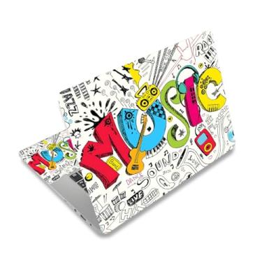 Imagem de Capa de adesivo para laptop, 30.5 cm 33.3 cm 33.8 cm 35.6 cm 38.1 cm 39.1 cm 39.6 cm 39.6 cm capa de adesivo de arte de vinil para notebook (2 almofadas de pulso incluídas), removível reutilizável,