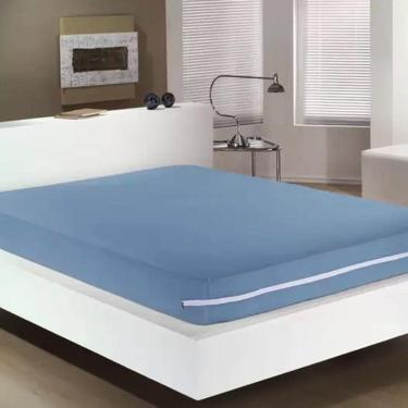 Imagem de Capa P/Colchão Buettner Queen 30 Malha C/Zíper Azul Jeans