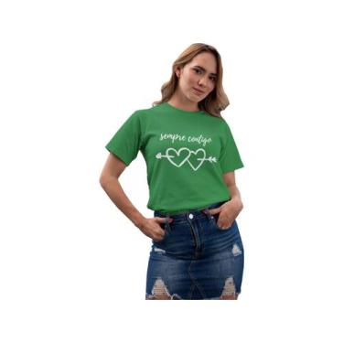 Imagem de Camiseta Dia dos Namorados Sempre Contigo Verde Bandeira - Del France,