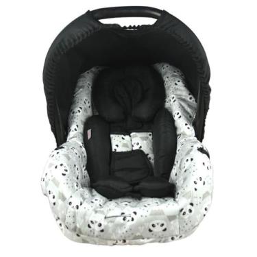Imagem de Kit capa de bebê conforto e redutor - panda c/ cinza - ALAN PIERRE BAB