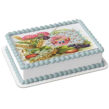 Imagem de Papel De Arroz P/ Bolo Bodas de Flores ou Frutas - 4 anos Casamento - 