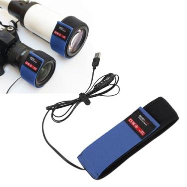 Imagem de Aquecedor de lente USB, aquecedor de lente de loop com 3 temperaturas ajustáveis, faixa de aquecimento de lente para telescópios, visores, câmeras digitais (545 mm)