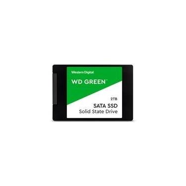Imagem de SSD WD Green, 2TB, SATA III, 2.5", Leitura: 545MB/s, Gravação: 460MB/s, Preto - WDS200T2G0A