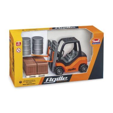 Imagem de Brinquedo Empilhadeira Agille Working Miniatura C/ Caixas - Usual - Us