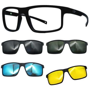 Imagem de Oculos Mormaii Swap 5 6127 Preto Fosco com 4 Clipons CGAN, Preto fosco