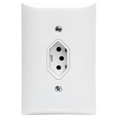 Imagem de Tomada Simples 2p+t 20A Com Placa Espelho Branco Com Inmetro - EPM ACE